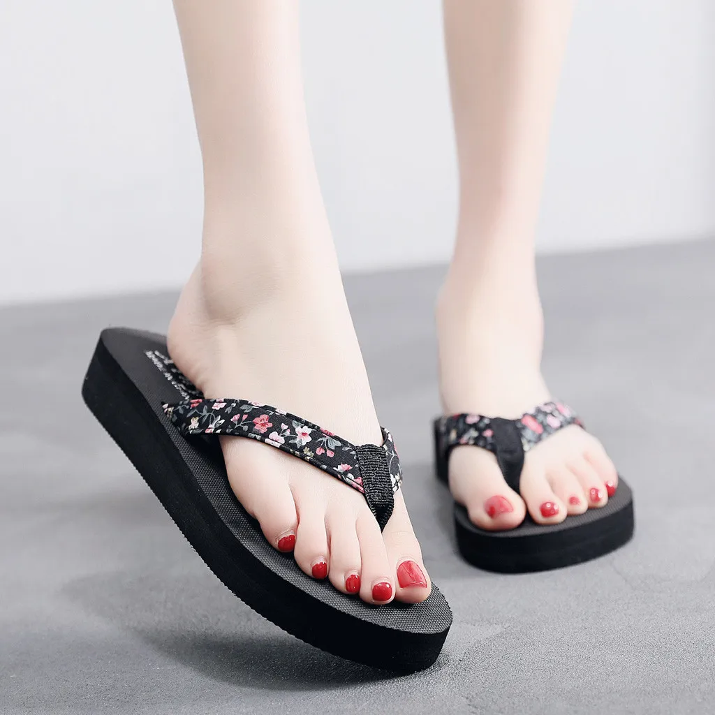 Frauen Sommer Flip Flops Dame lässig offene Zehen rutsch feste flache atmungsaktive Flip Flip Flops Damen breite Sandalen Teller Gartens chuhe