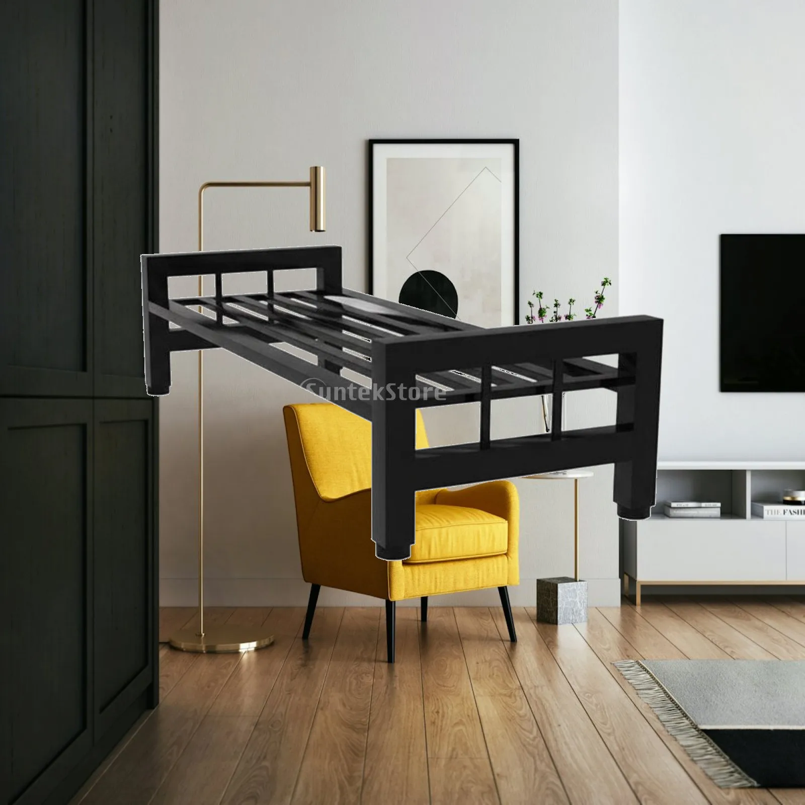 Metal Floor Flower Stand Three Tier Indoor Storage Shelf Anti Rust Rolling Plant Rack for Bathroom Balcony and Hallway