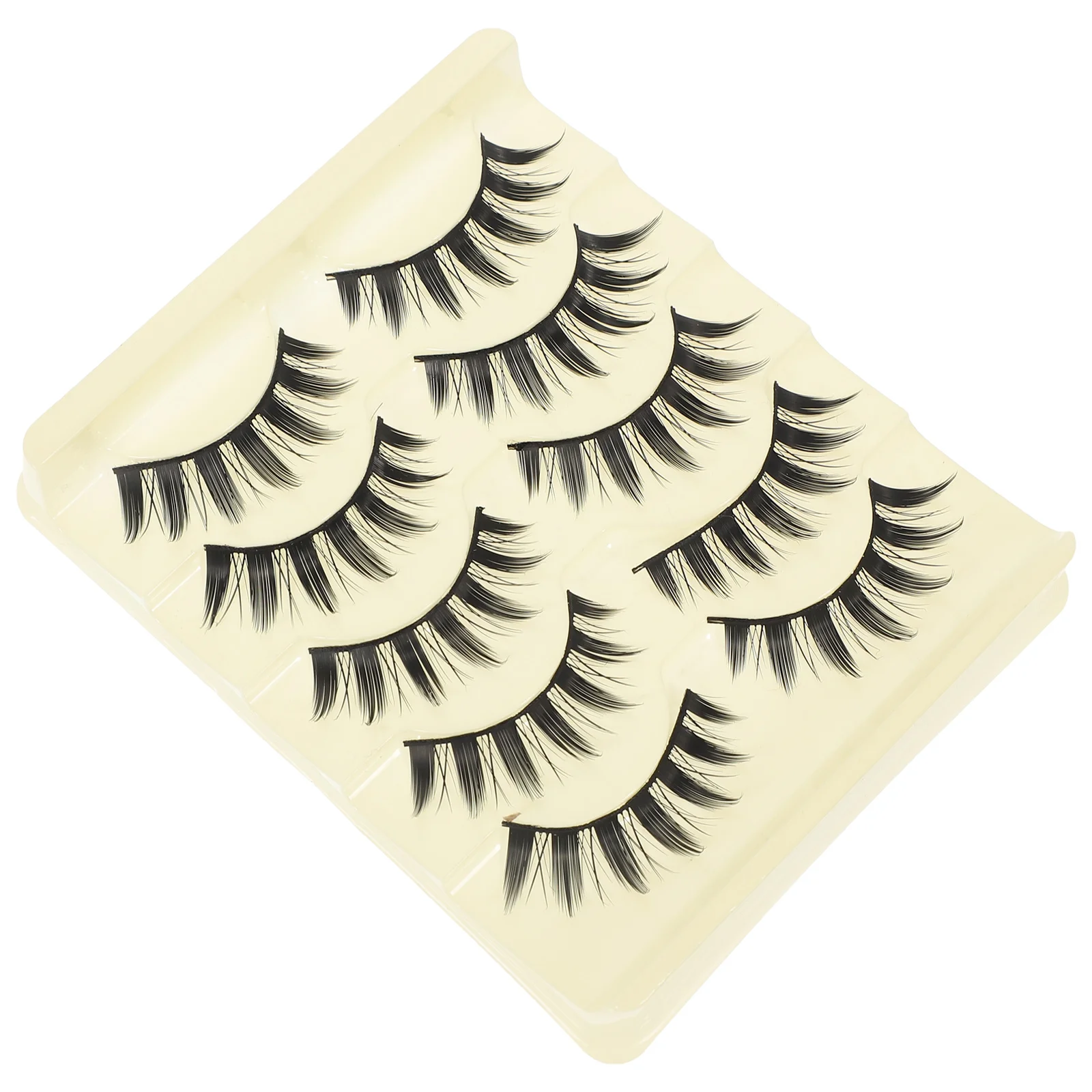 5 pares de extensiones de pestañas postizas, volumen de rizo largo, aspecto Natural grueso, potenciador de párpados dobles, herramientas de maquillaje de pestañas postizas para mujeres