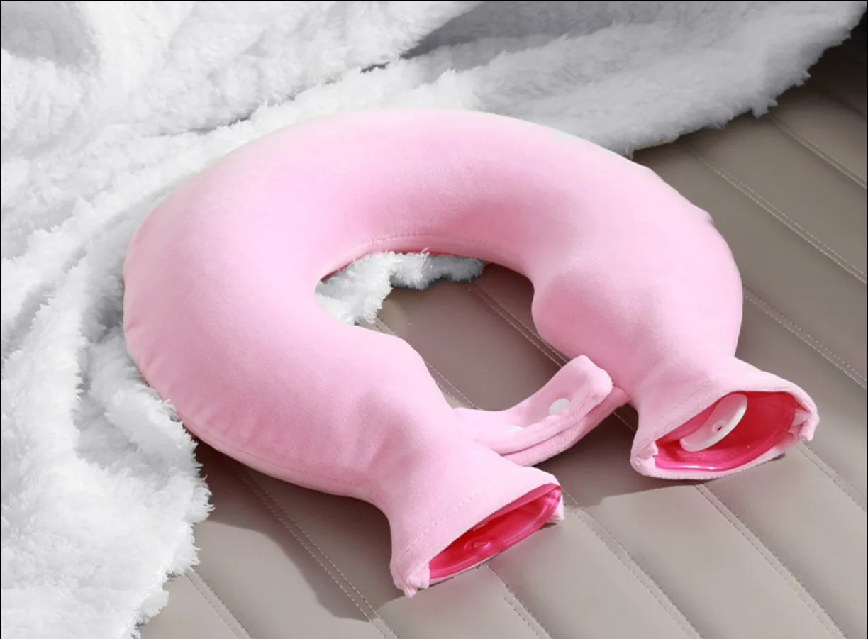 U Shaped Hot Water Bottle Thickened Explosion-proof Water Filled Neck Shoulder Hot Compress Hanging Neck Warmer