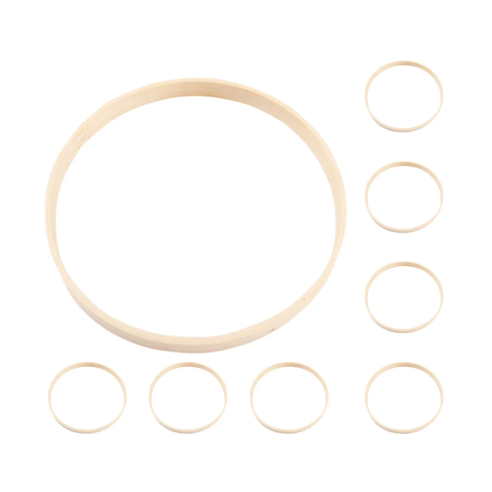 8 Stück Bambusringe für DIY Makramee Handwerk Traumfänger Kranz Reifen Zubehör Bambusringe Kranz Reifen Makramee Zubehör