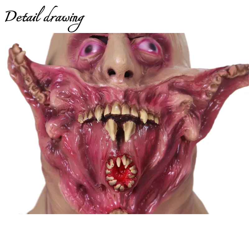 Halloween Adult Costume Mask horror Latex Bloody Zombie mask Carnival party props Cosplay Masquerade diy decor scary Full Head