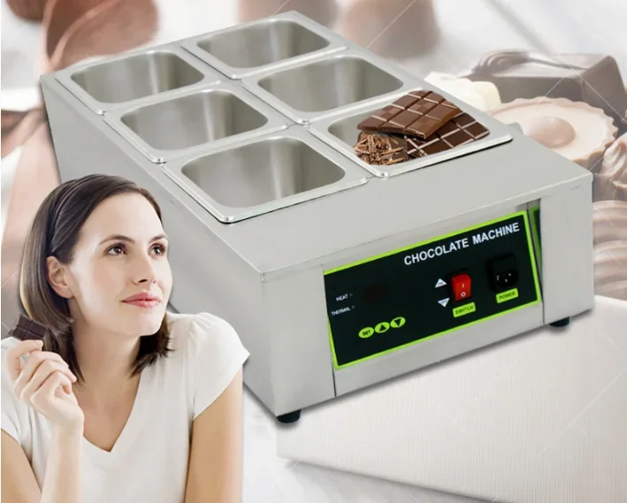 China wholesale small chocolate tempering machine cocoa melting machine chocolate melting warmer pots price with 3 melting pan