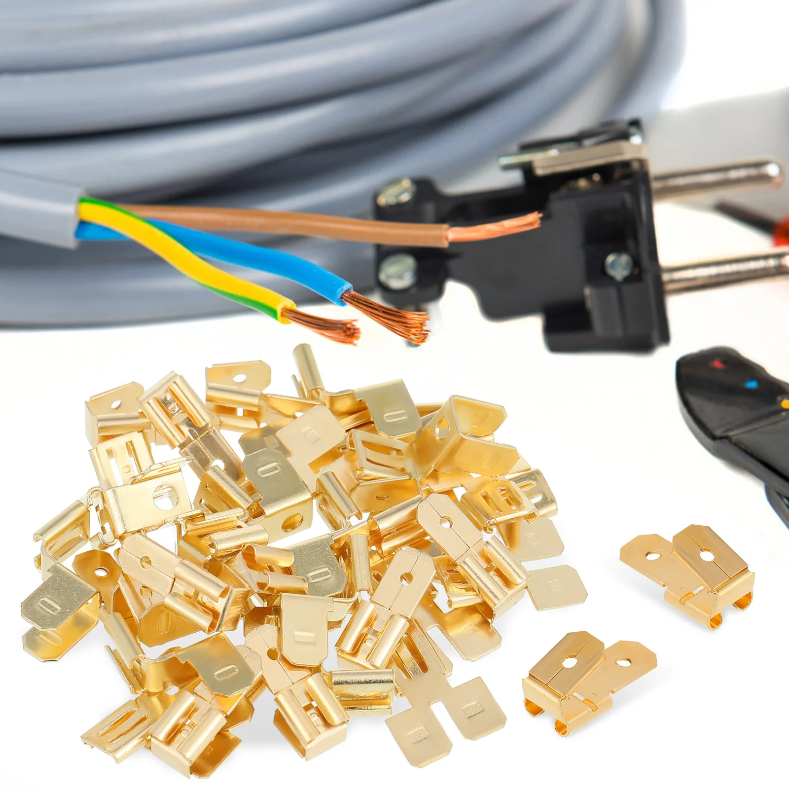 

36Pcs Connectors Kit Spade Terminal Connectors Electrical Wiring Crimp Terminals Assortment for Automotive and Speaker Wire