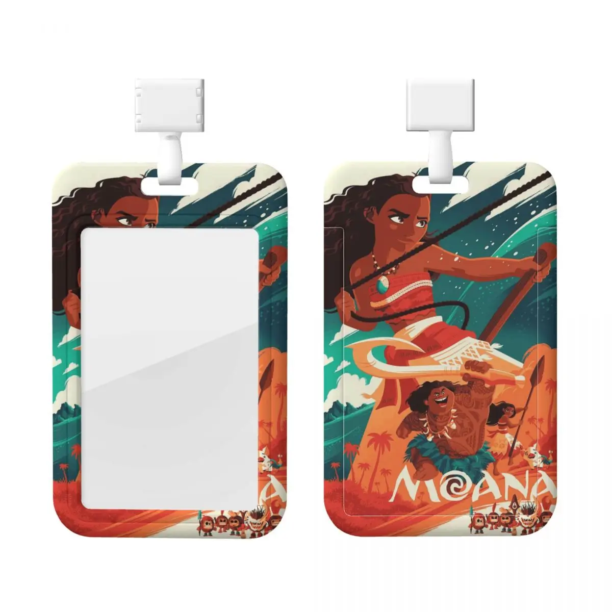 

Custom Moana Cute Cartoon Lanyard ID Protector Badge Card Unisex Student Campus Lanyard Cards Holder Credentials Accessories
