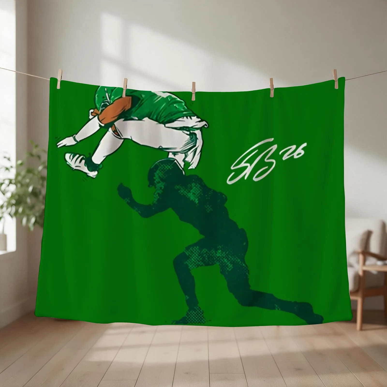 Saquon Barkley: The Reverse Hurdle Throw Blanket warm winter Luxury Thicken Travel for winter Blankets