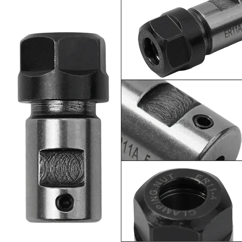 

1pc Motor Shaft Chuck Silver Black Steel Tool For ER11 ER16 ER20 Deep Hole Processing Workholding Collet Chucks Accessories