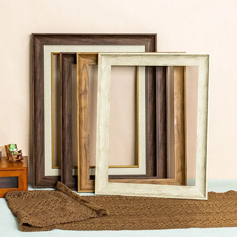 Custom Vintage Oil Painting Frame Solid Wood Empty Frame Custom Size for Digital Print Poster Hanging Home Decor Gallery Wall