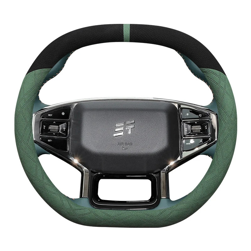 

Suede Car Steering Wheel Cover For Chery Jetour Traveller T2 2023 2024 2025 Jetour T2 Interior Styling Modification Accessories