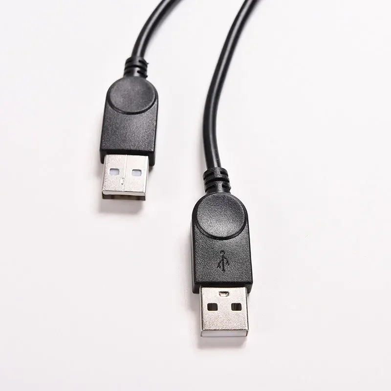 Wireless USB Cable USB 2.0 Y Cable Male To Female Connector Adapter Dual USB Black A Female to 2 Dual USB Male Extension Mini