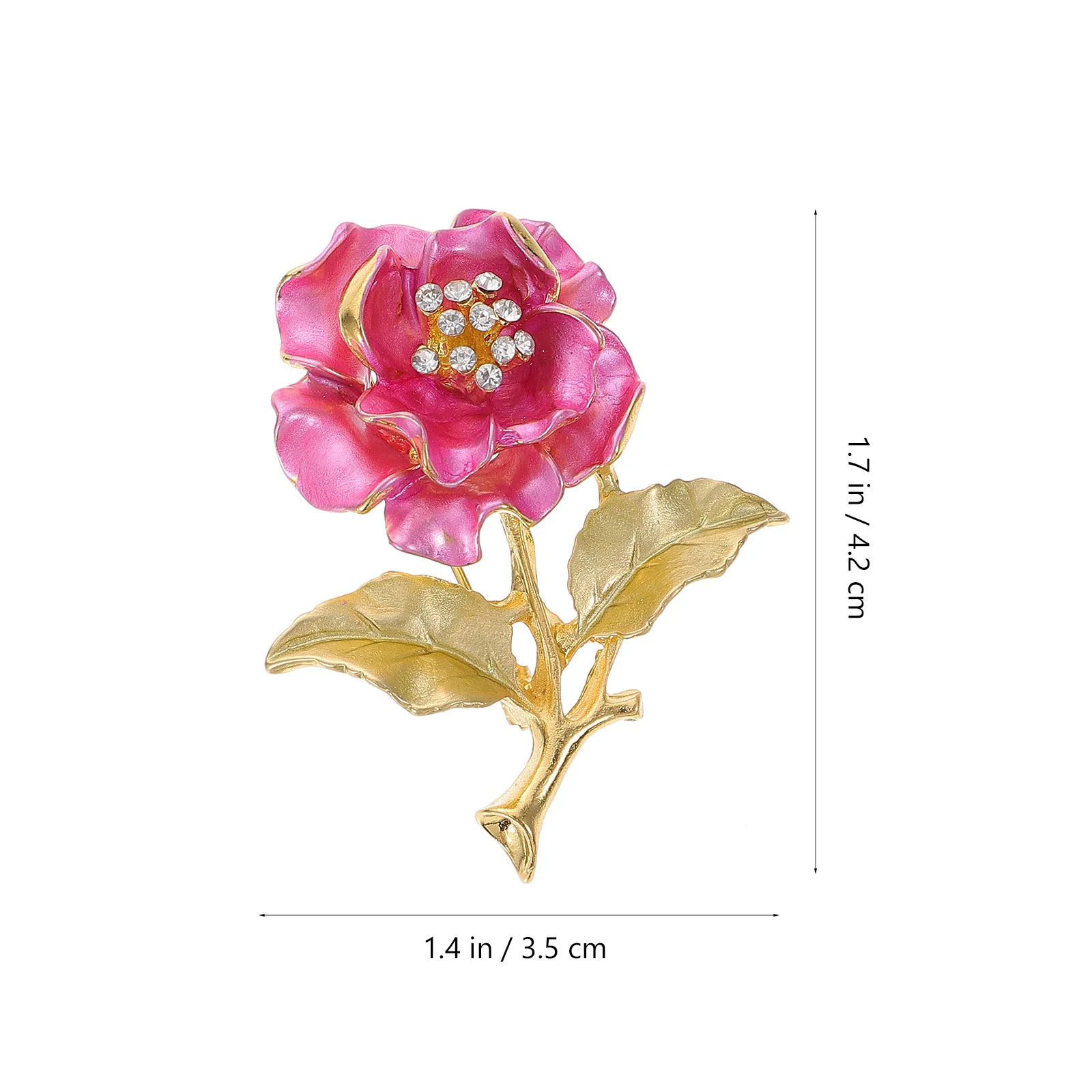 بروش سبيكة زهرة دبوس الصدر حجر الراين مجوهرات الزخرفية هدية للنساء حفل زفاف عيد الحب #1