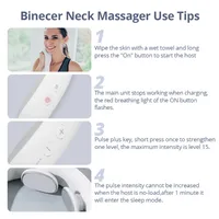 TENS Pulse Massager 6 Mode 15 Level Deep Tissue Relaxation Portable Electric Neck Massager 40 ° Hot Compress Heating