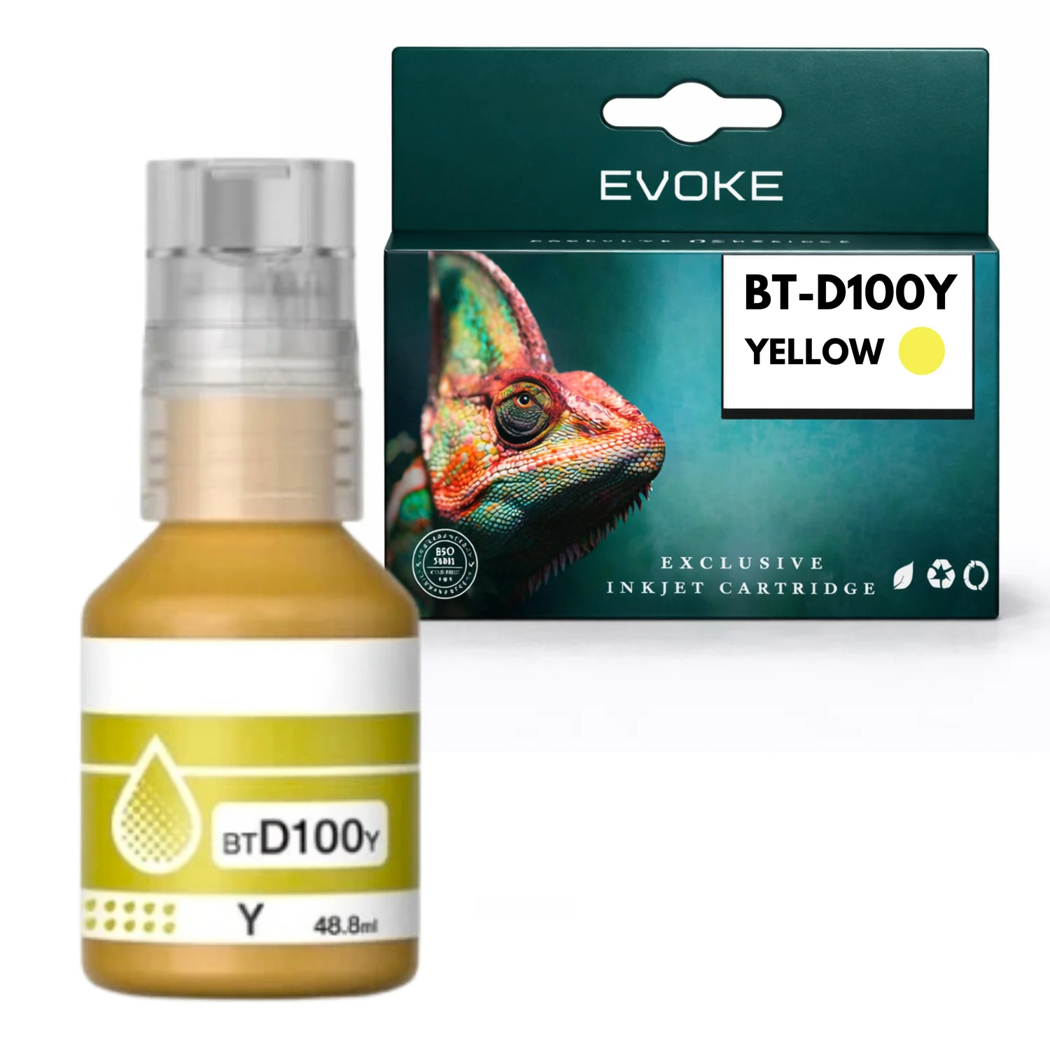 Evoke Compatibele Inkt voor Brother D100 Btd100 Geel 5000 Pagina's Dcp-T230 T430W T435W T436W