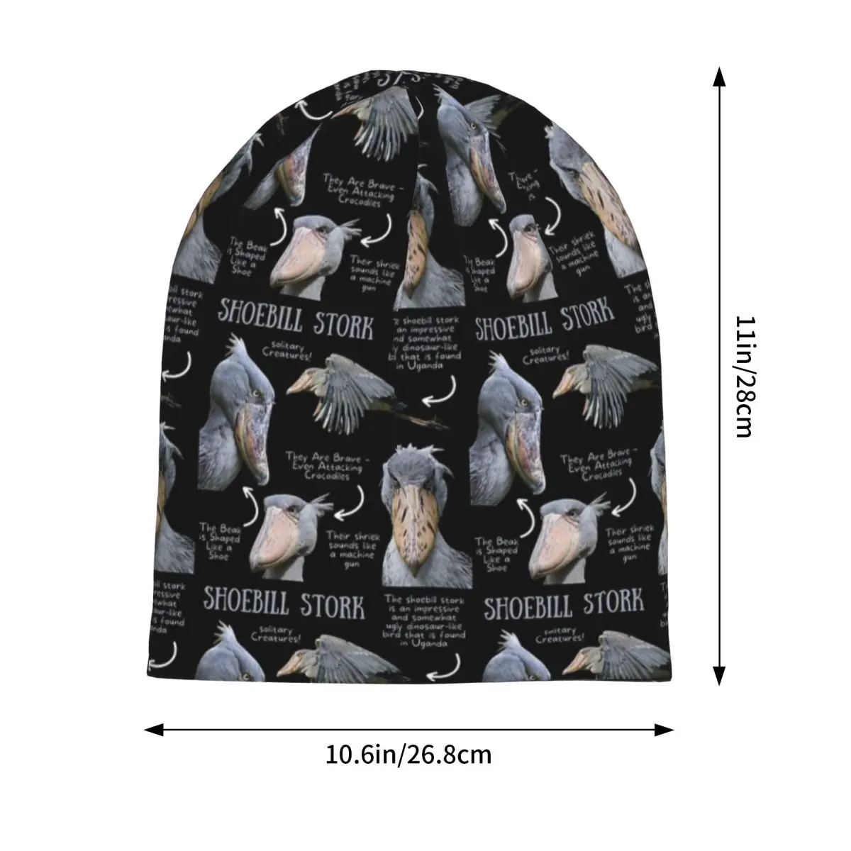 Shoebill Stork Fun Fact Skullies Beanies Hats Warm Autumn Winter Outdoor Cap Knitted Bonnet Caps for Men Women Adult