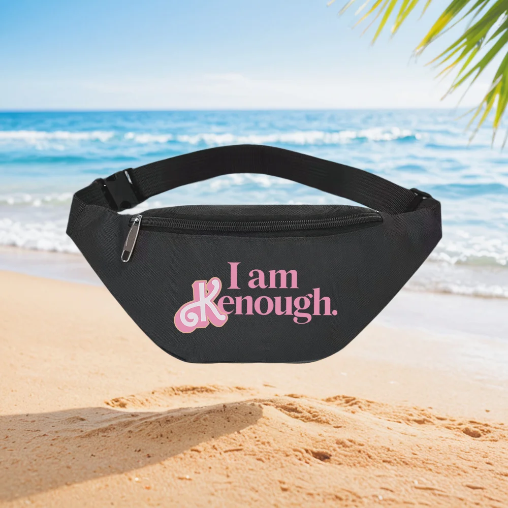 

I Am Enough. Waist Backpack Crossbody Chest Bag Street Casual Sporty Fashionable Simple Unique Printed Design