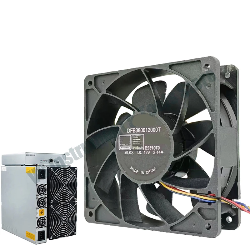For DFB380012000T Ball Bearing 12038 ASIC FAN 12V 3.14A 7000RPM for Antminer S19 S19pro L7 S17 T17 INNOSILICON Miner A10 A11 T2T view 2