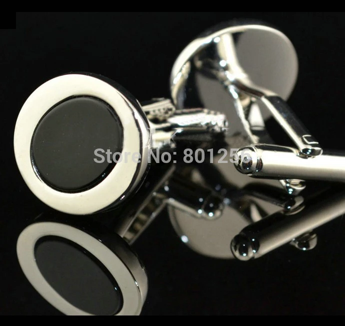 

Designer Cufflinks Black Color Round Design Hotsale Copper Material Cufflinks whoelsale&retail