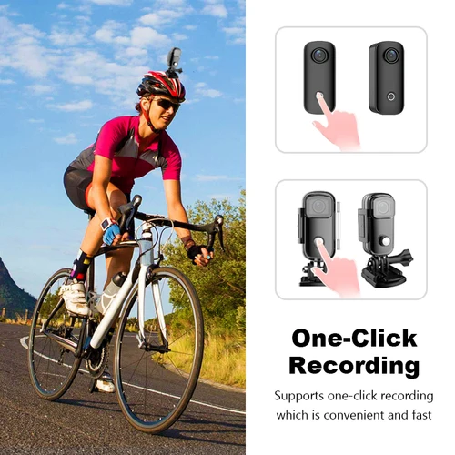 Imagen 2 del producto SJCAM C100 / C100Plus Mini cámara de pulgar 1080P30FPS / 4K30FPS H.265 12MP 2,4G WiFi 30M caja impermeable videocámara DV deportiva de acción