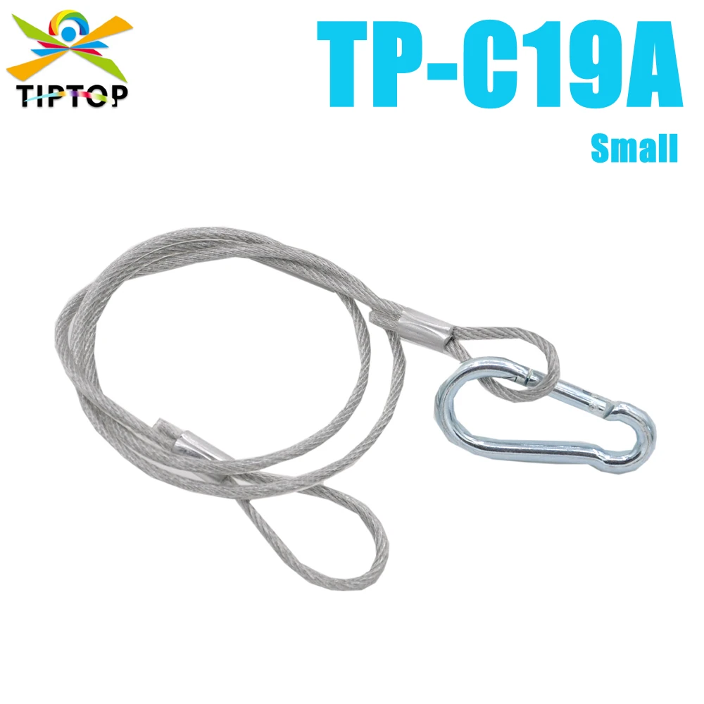 TIPTOP 50PCS 70cm Long Led Stage Lighting Safety Cable 3mm Diameter Rubberized Wire Bear 10kg Weight Good Quality 5cm Lock Head