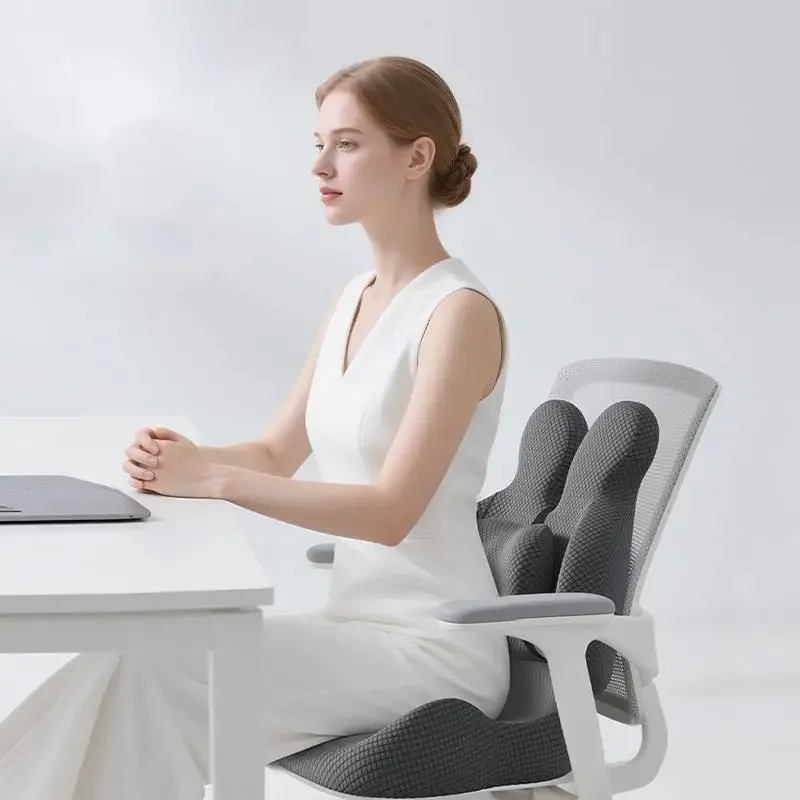 Ergonomisches Memory-Foam Bürokissen - Lenden- und Steißbeinunterstützung bei Rückenschmerzen und Hämorrhoiden-Linderung