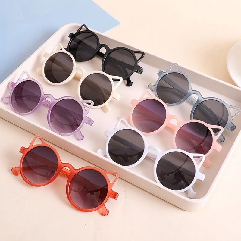 

Children's Cute Animal Cartoon Ears Fashion Sunglasses Outdoor Sunscreen Retro Sunglasses Protect Classic Girls and Boys Glasses