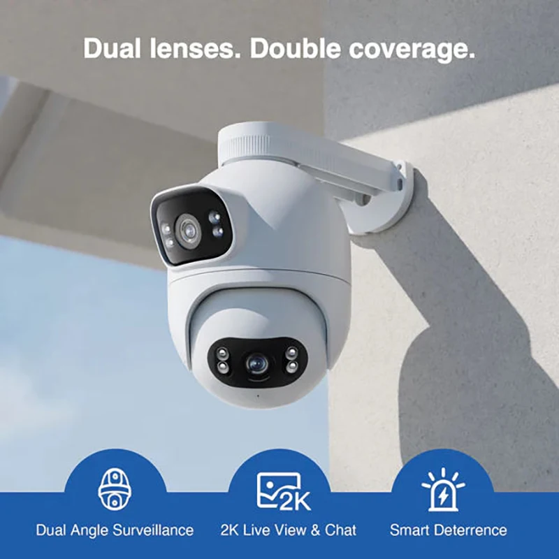 Global EC6 Dual 2K WiFi Spotlight Outdoor Camera Dual lenses Night Vision 360 Dual Angle For Mi Home APP