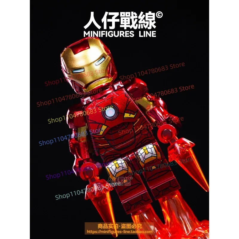 Marvel Superhero Iron Man MK7 Mini Figure Building Block Assembly Model Display Anime TV Character Toy Holiday Gift Collectible - view 3