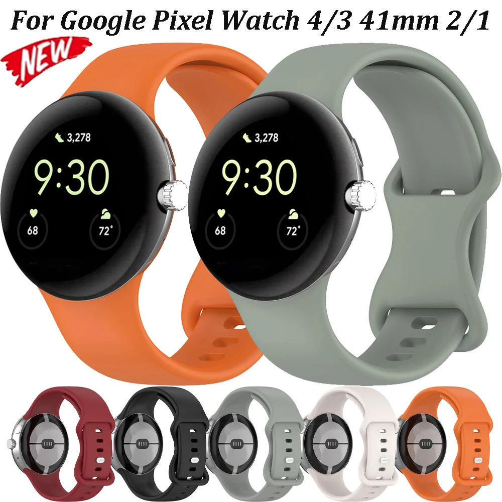 حزام سيليكون رسمي لساعة جوجل بيكسل 4/3 45 مللي متر سوار رياضي قابل للتنفس لساعة جوجل بيكسل 4/3 41 مللي متر 2/1 للجنسين كوريا