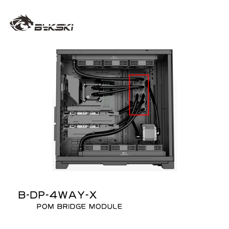 

Bykski B-DP-4WAY-X / Multi VGA Bridge Module Water Cooling Way Connection for 3/4/5/6 GPU Water Block Split Server Spliter