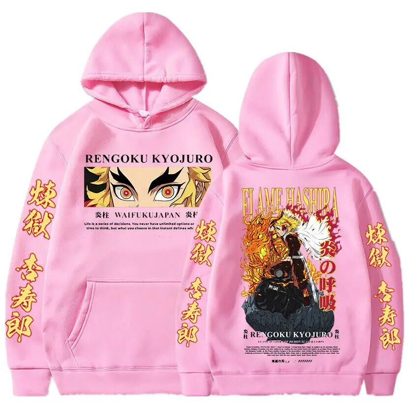 Kyojuro Rengoku The Flame Demon Slayer Hoodies Anime Women Men Unisex Sweatshirt