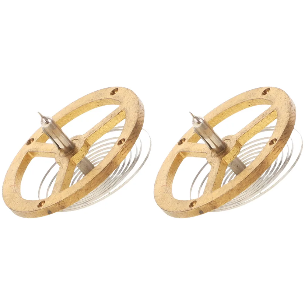 

2Pcs Clock Balance Wheel Spring Mechanical Parts for Vintage Alarm Clocks Repair Replacement Movement Components Kit