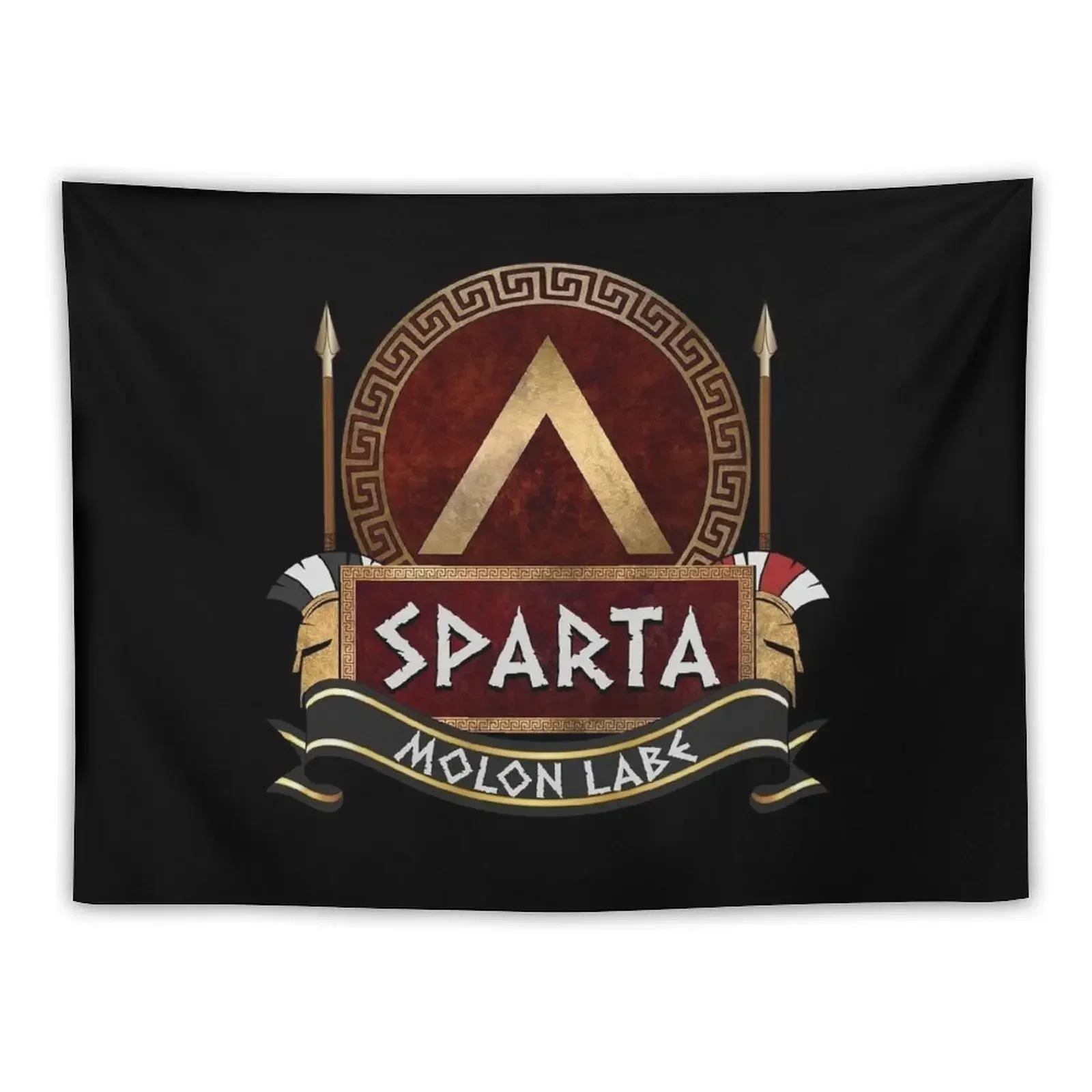 Spartan Lambda Ancient Lacedaemonian Symbol of Sparta Tapestry Wall Carpet Nordic Home Decor Tapestry