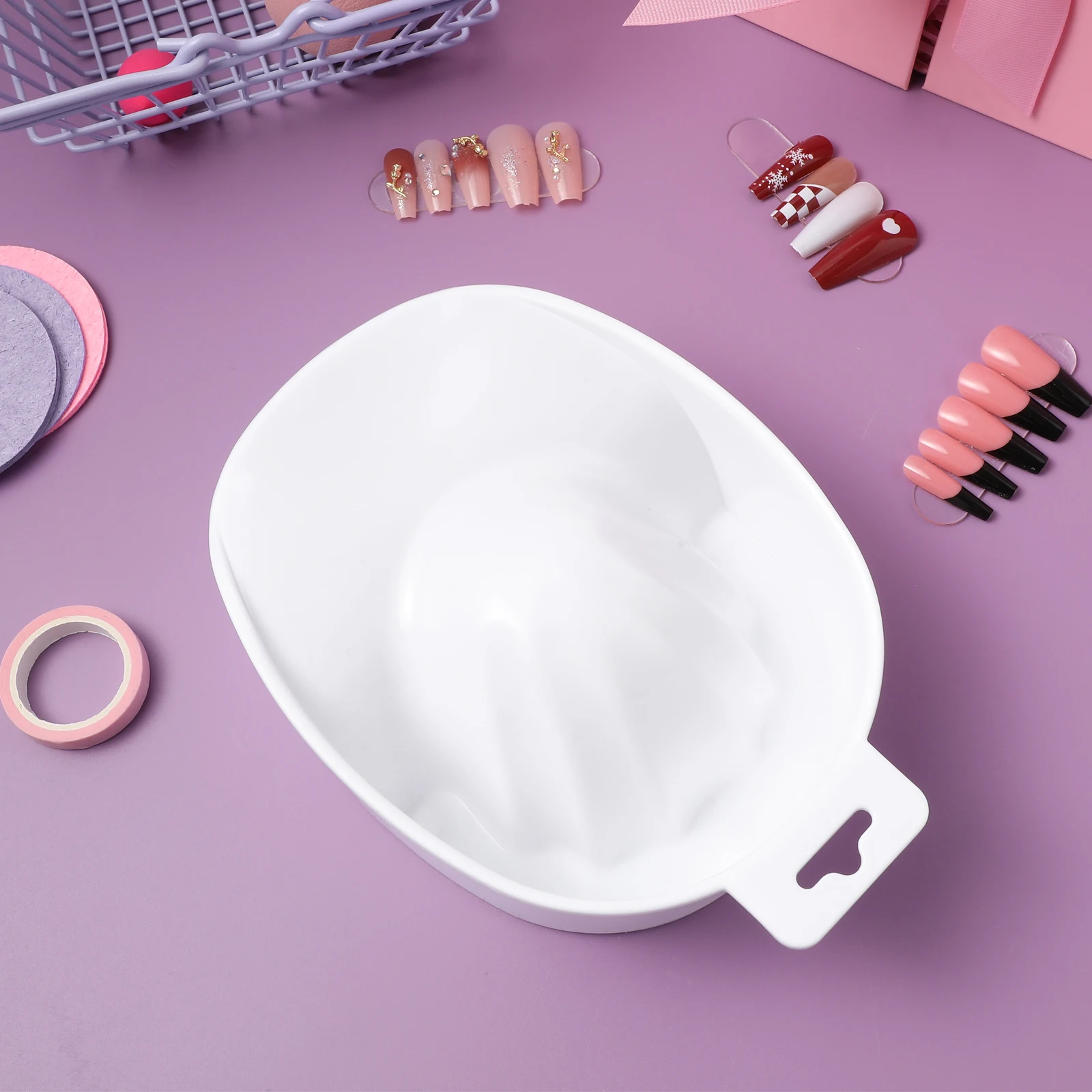 

Nail Art Soak Bowl Manicure Tools for Nail Treatment False Nails Removal Cuticle Nutrition Sterilization Salon Home Use Plastic