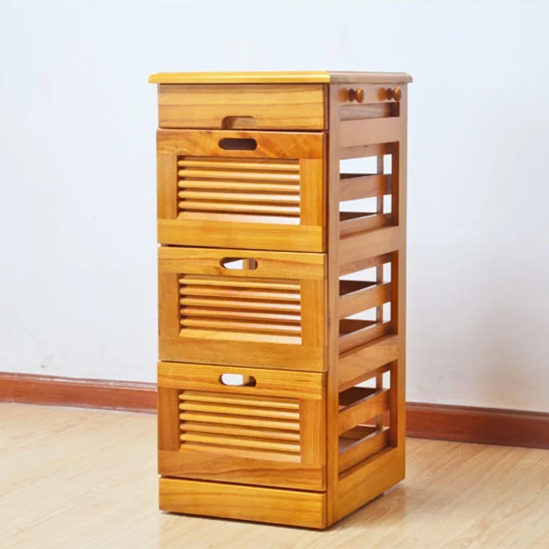 

Multi functional and minimalist modern solid wood bucket cabinet storage cabinet