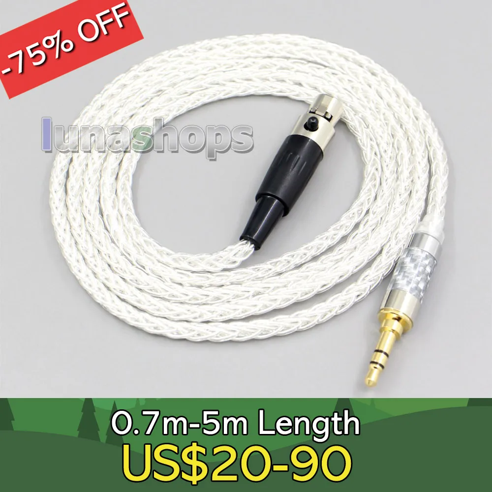 8 Core Silver Plated OCC Earphone Cable For AKG Q701 K702 K271 K272 K240 K141 K712 K181 K267 K712 Headphone LN006529