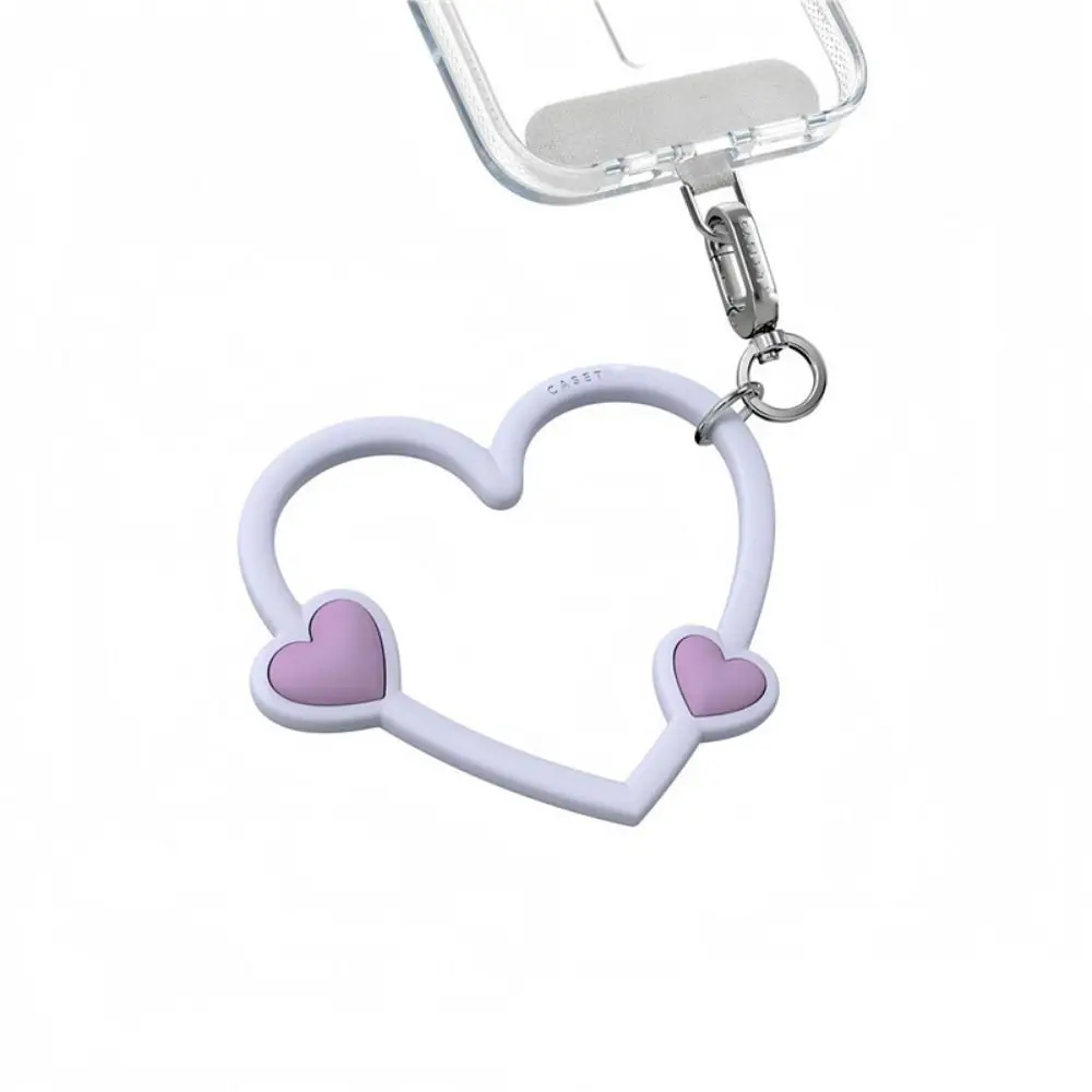 Cordão grande de coração para celular em torno da mão com junta, pulseira de silicone para presente de anime, pulseira anti-perda para celular