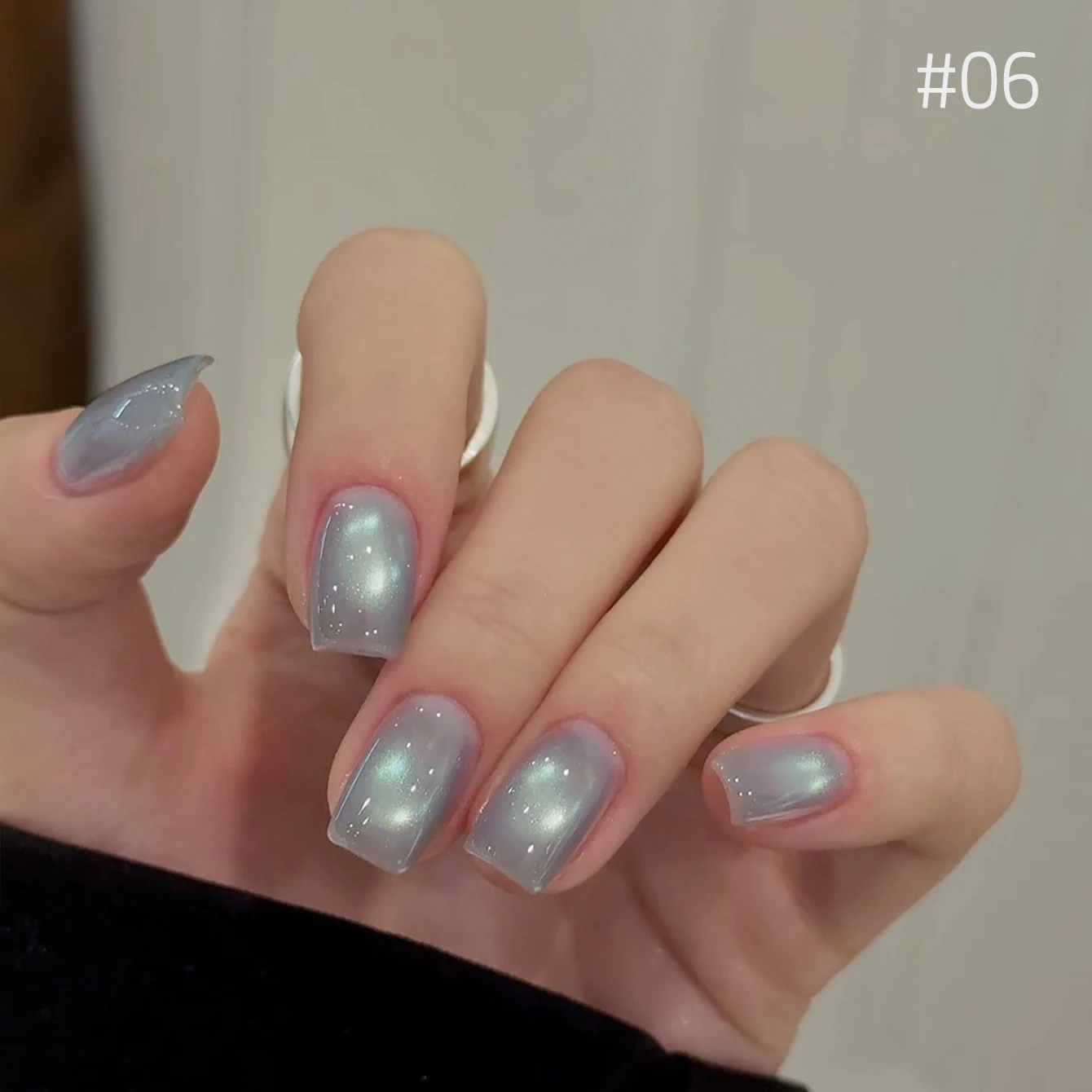 MIANEL 10 Color  Popular Ice Clear Whitening Glass Bead Cat Eye Gel Nail Polish Blue White Pink Nails Suitable For Toe Nails