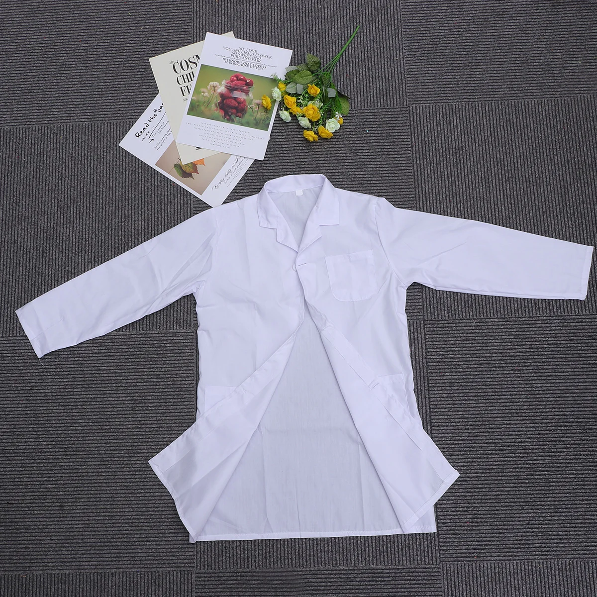 Costume for Kids Lab Coat Woman Doctor Cosplay Uniform Lab-gown White Coats Experimental Clothes Children Thin Women's