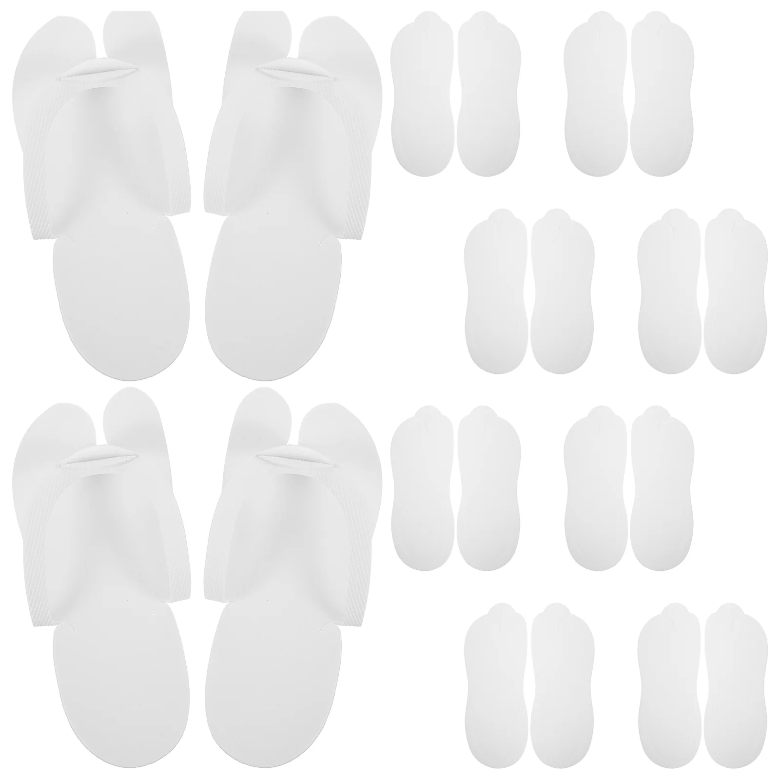 

10 Pairs Slipper Disposable Slippers Hotel Spa Pedicure Salon White Guests Sandals