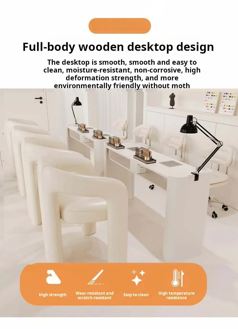 Nail Table Manicure and Chairs Set Professional Equipment Manicure Desk Client Table for Nail Beauty Salon Furniture Nail Tables