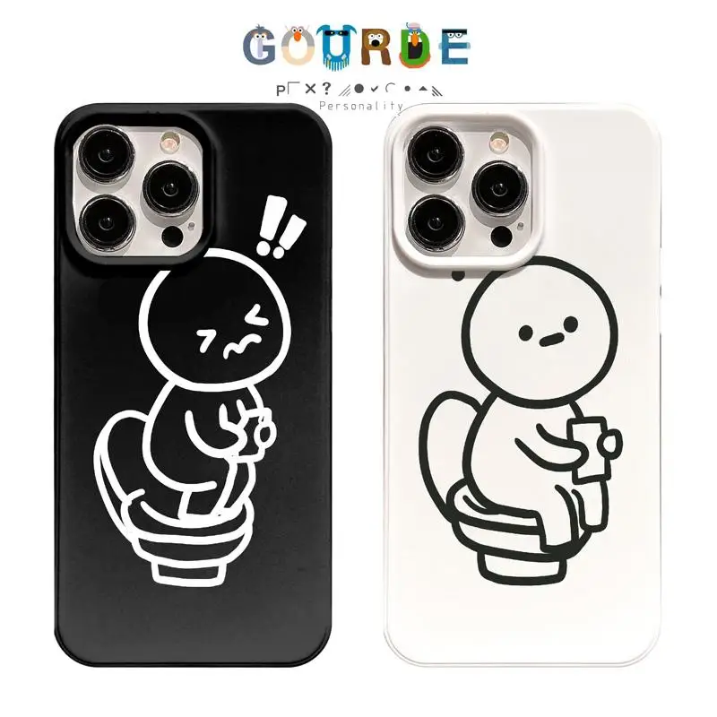 

Gourde Funny Unique Casing Brief Strokes Pattern Phone Case for Iphone 15 14 12 13 11 Pro Max IP 7 8 Plus Iphon X XS XR Xs Max