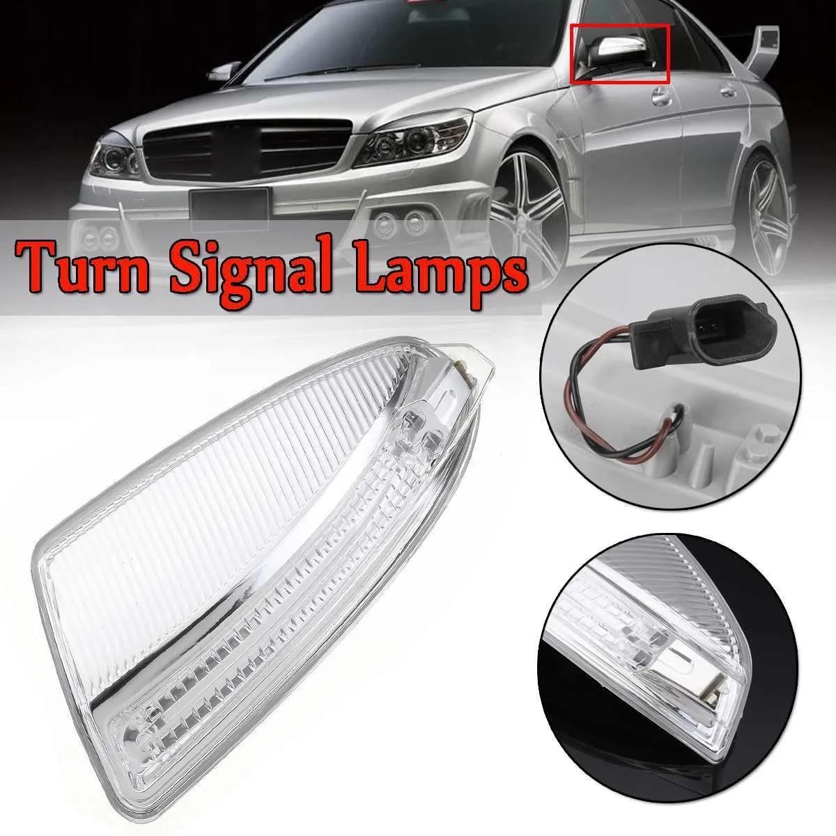 LED Car Rearview Mirror Turn Signal Light For Mercedes-Benz C Class W204 S204 For Viano VITO W639 W164 ML300 ML320 ML500