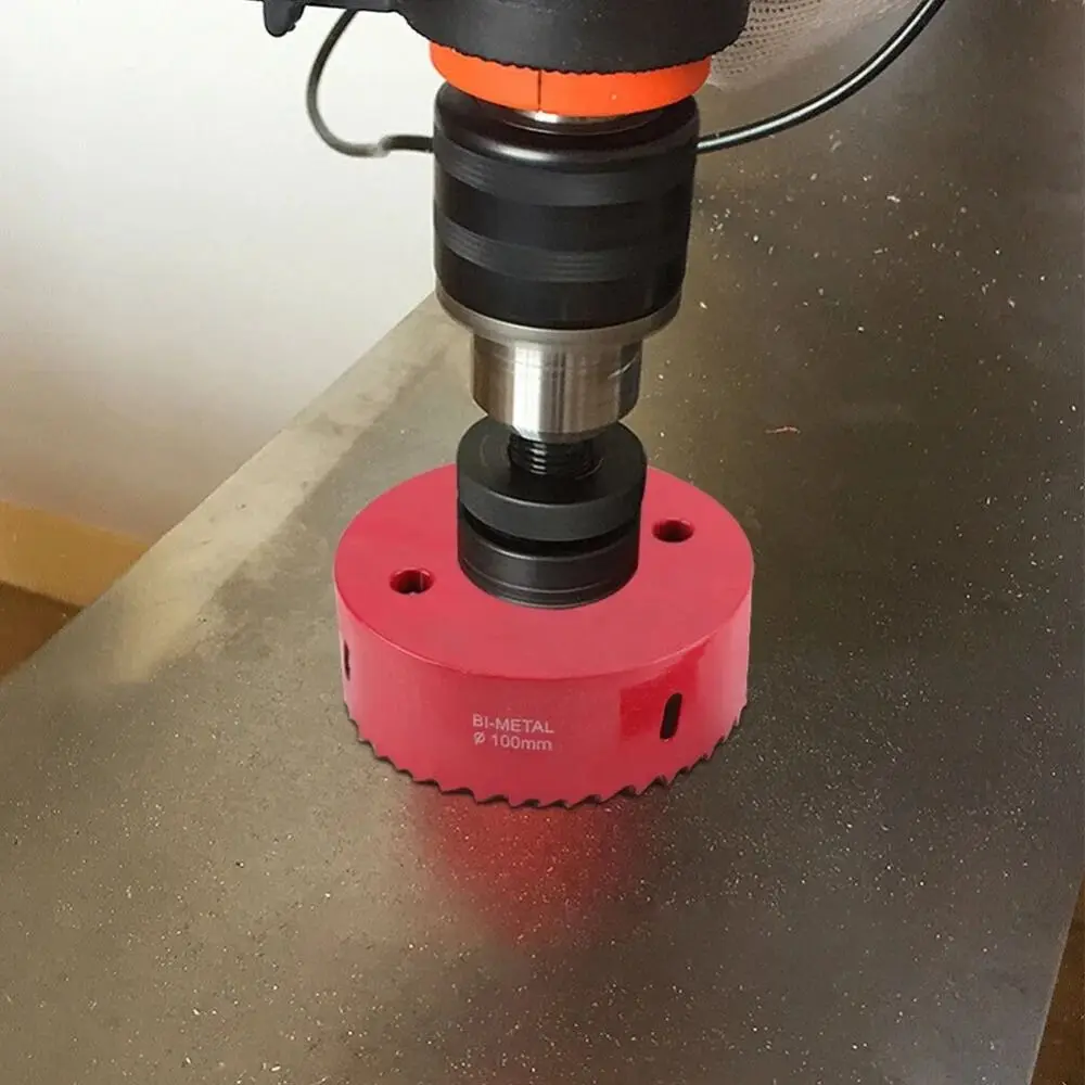 80-100mm 사이즈 바이메탈 홀쏘, 쉬운 칩 제거 HSS 스틸 홀쏘, 내마모성 미끄럼 방지 홀쏘 오프너