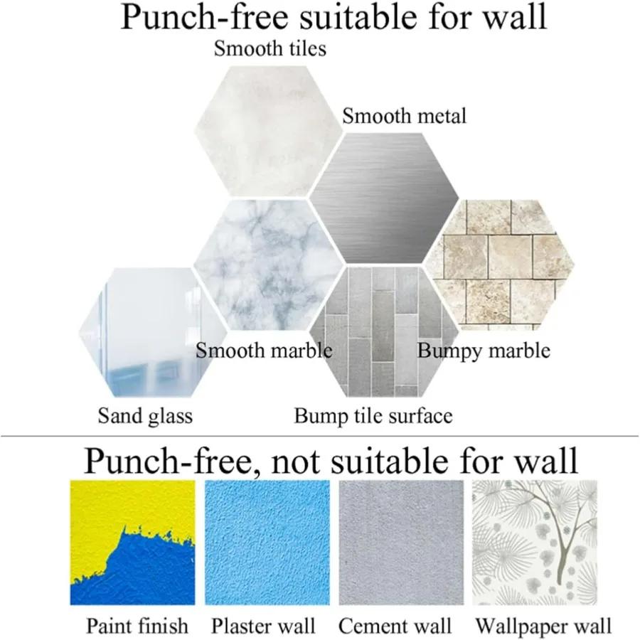 منظم دش مثبت على الحائط مع قاعدة لاصقة للحمام والمرحاض، حامل شامبو من الألومنيوم مكون من 3 طبقات، تصميم مضاد للصدأ بدون حفر #4