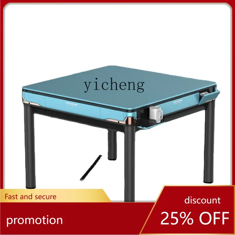 CZ Mahjong Machine Automatic Dining Table Dual-Use Household Four-Mouth Machine Mahjong Table Mute