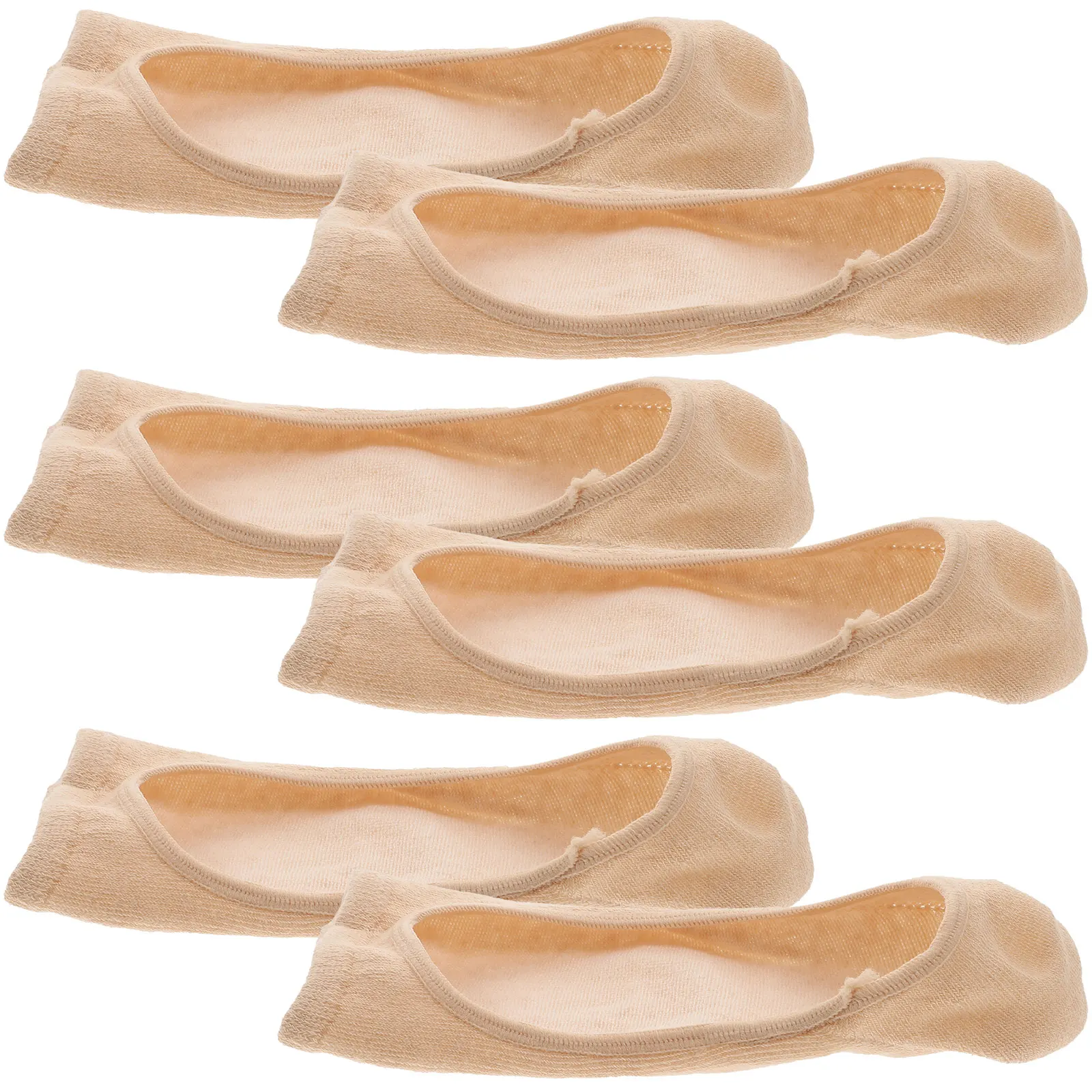 

6 Pairs Anti Slip Invisible Socks Low Cut Bamboo Size Fits Most Women Non Slip Silicone Mouth Summer