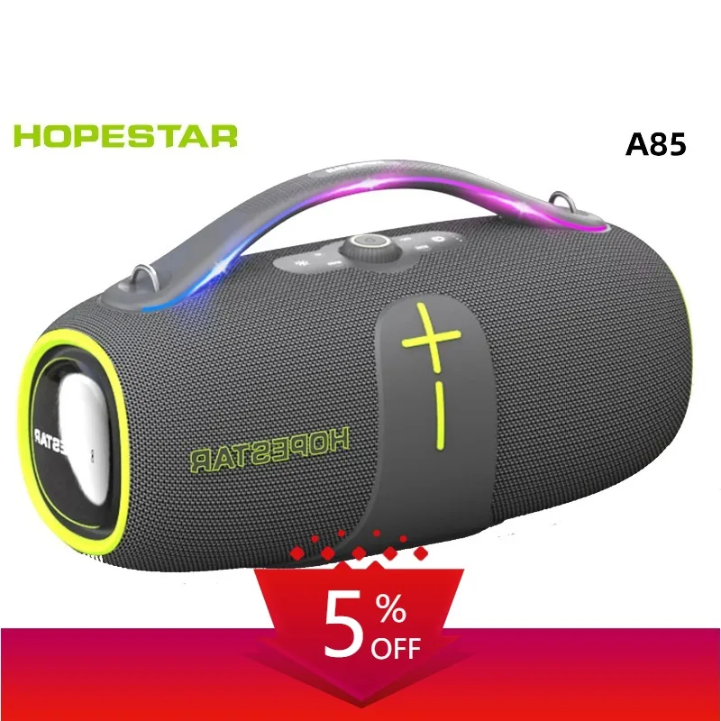 

A85 high quality portable subwoofer speaker fully upgraded. IP6 waterproof rating 4 play modes 3 music file decoding