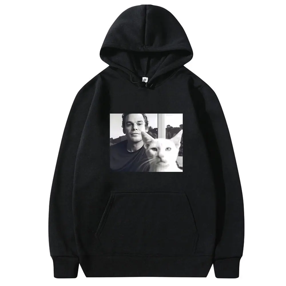 

Hot Sale TV Play Dexter Morgan Funny Cat Meme Hoodie Men Women Casual Humor Hooded Sweatshirt Unisex Vintage Oversized Hoodies