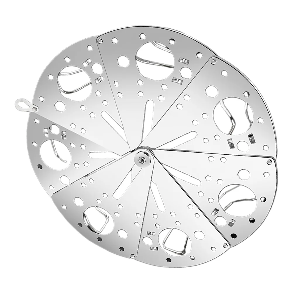

Stainless Steel Steamer Rack Round Foldable Adjustable for Pots Canners Vegetables Dumplings Cooking Steam Tray Silver
