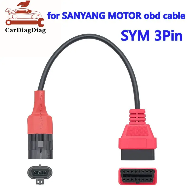 

Лучшее качество для SYM 3Pin к OBD2 16-контактный диагностический адаптер OBD 2 сканер удлинительный кабель для мотоцикла OBD Moto разъем